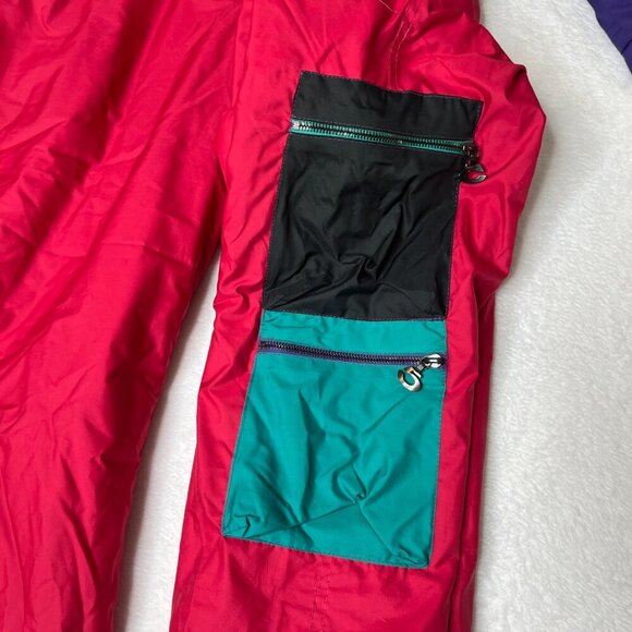 Vtg 5th Avenue One Piece Ski Suit Snowsuit 80s Womens sz 44 Made in Italy Purple - Picture 9 of 14